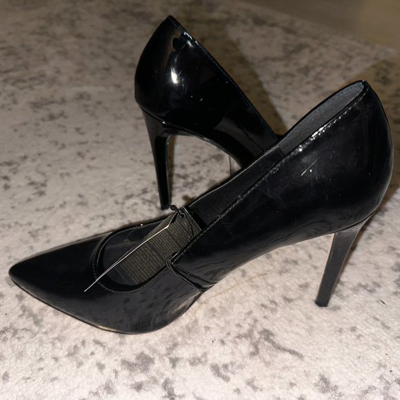 Black Patent 4" heels, Forever 21, NWT, size 10 - Picture 1 of 6